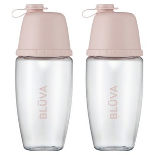 블루바눈금표시트라이탄와이드캡쉐이커, 파우더 핑크, 2개, 350ml