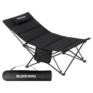 BLACK DOG 黑狗 鋪棉躺椅 露營午睡椅 BD382, 黑色, 1個