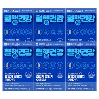 종근당 건강프로젝트365 초임계 알티지 오메가3 10.2g, 6개, 10정