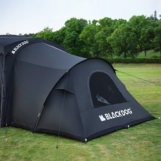BLACK DOG 黑狗 快速開闊露營圓頂遮陽棚臥室帳篷 BD039, 黑色, 2人