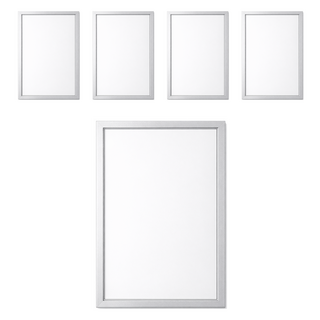 뎁시스 무타공 벽부착 자석 프레임 액자 A4, 5개, 실버