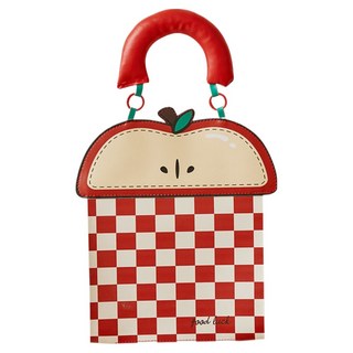 델리리움 귀여운 감성 인테리어 방수 키친타올 벽걸이 23.5 x 29.5 cm, 레드 사과, 1개