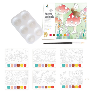네오린 붓으로 하는 색칠공부 시니어 컬러링북, 동물의 숲, 1세트