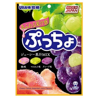 UHA 味覺糖 普超軟糖 綜合桃葡味, 90g, 1個
