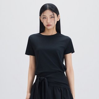 미쏘 여성용 수피마 코튼 R넥 반팔 티셔츠