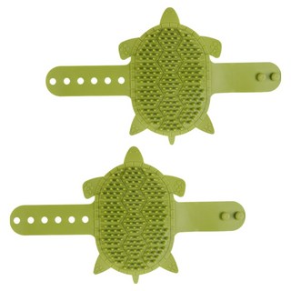 둥둥펫 고양이 셀프 털 그루밍 거북이 브러쉬 27 x 16 cm, 그린, 2개