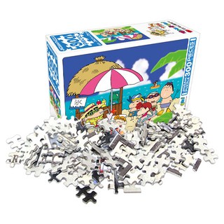 학산문화사 짱구 해변의 친구들 직소퍼즐, 혼합색상, 1개, 300피스