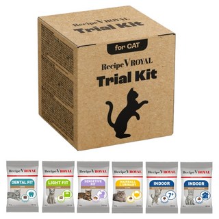 유한양행레시피브이 고양이 로얄 샘플 사료 50g x 6종 세트, 1세트