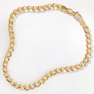 GOLDPANG 女款 14k 圓形曲線鍊 細版手鍊 + 購物袋