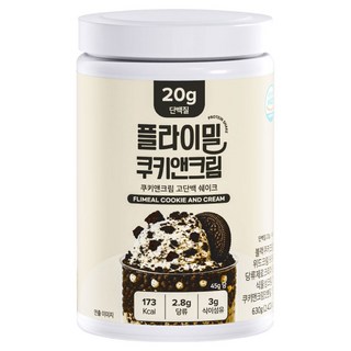 플라이밀 쿠키앤크림 단백질쉐이크, 630g, 1개