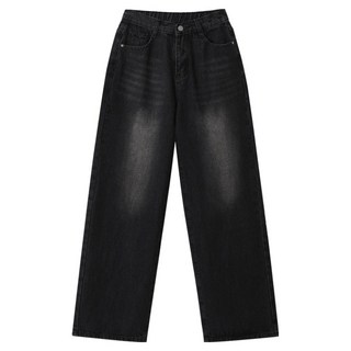 엠엔씨 남녀공용 뒷밴딩 와이드 롱기장 청바지 MDPT008IT