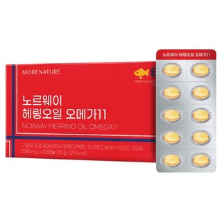 모어네이처 노르웨이 헤링오일 오메가11, 1개, 30정