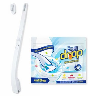 이지드롭 변기크리너 3종 x 6p + 올화이트핸들 + 전용고리 세트, 혼합색상, 1세트