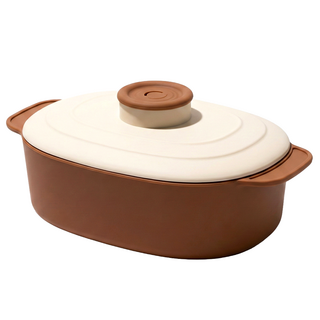 위티미티 촉촉 전자레인지 2단 스팀조절 실리콘 찜기 1300ml, 코코아 브라운, 1개