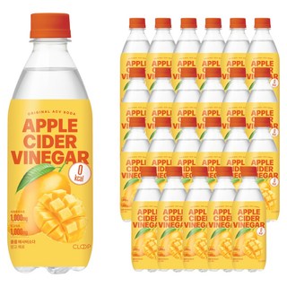 클룹 애사비소다 망고 제로 탄산음료, 24개, 500ml