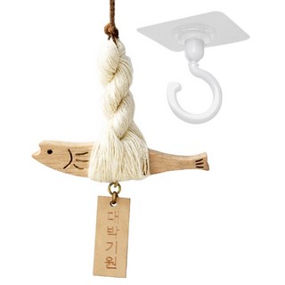 리빙메이커 액막이 명태 북어 개업 이사 집들이 선물, 나무색 + 대박기원