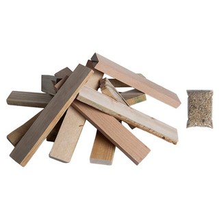 KC WOOD ILIFE 嚴選實木材 附助燃木屑, 5kg, 1套