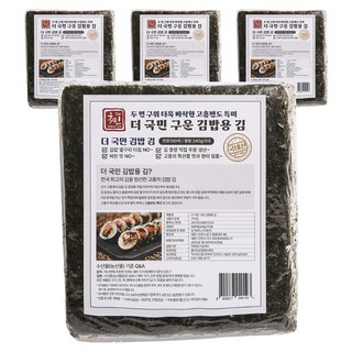 더국민 두번구운 고흥 김밥용 김 100p, 240g, 4개