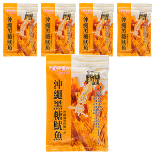 珍珍 沖繩黑糖魷魚 新鮮魷魚 微波加熱後香氣四溢, 75g, 5包