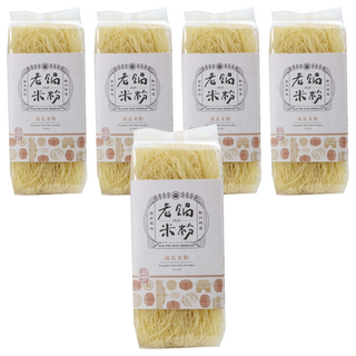 老鍋米粉 純米南瓜米粉, 92%在來米+8%新鮮南瓜, 無麩質, 無人工香料, 無人工色素, 無人工甜味劑, 200g, 5包