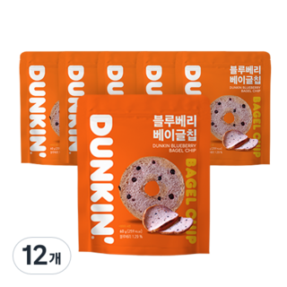 DUNKIN DONUTS 藍莓貝果片, 60g, 12包