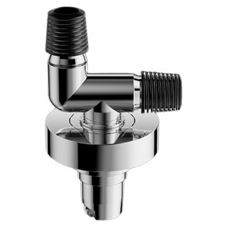 工具宅 防臭/防蟲/防溢 洗衣機排水管接頭 鍍銀色二通接頭, 1個