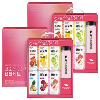 Better health 康普茶禮品套組, 2組, 康普茶6種口味 各10入+專用水瓶 500ml