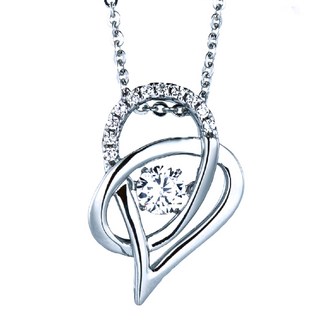 Crossfor 日本進口主鑽 Dancing Stone系列 純銀懸浮閃動項鍊