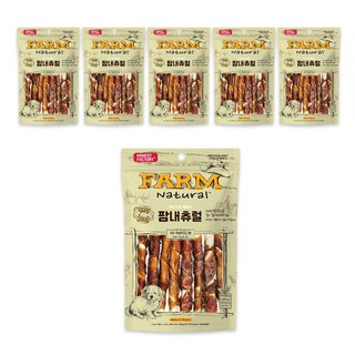 팜내츄럴 발포껌 오리크런치(S) 8p, 혼합맛(소가죽/오리고기), 60g, 6개