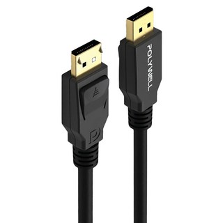POLYWELL 寶利威爾 DP 1.4版 8K60Hz UHD Displayport 傳輸線, PW15-W46-B020, 1條, 2m, 黑色