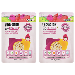 Naeiae 幼兒米圈圈, 紫薯, 40g, 2包