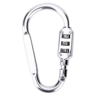 COTECi D型密碼登山扣行李鎖 TR002, 銀色, 1個