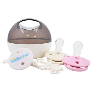 BIBS de Lux系列 矽膠安撫奶嘴, 0-3歲, 粉色+象牙色, 2入