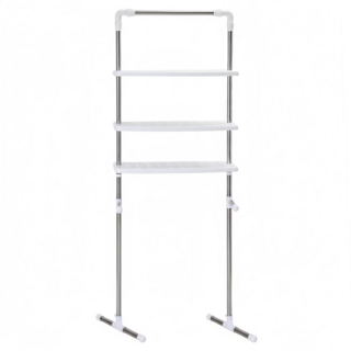 Toppuror 泰浦樂 多用途不鏽鋼馬桶置物架 2.6kg, 白色 + 銀色, 1個