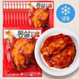 곰곰 통살 닭가슴살 불닭맛 (냉동), 100g, 1개입, 10개