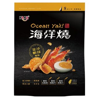 KAKA 海洋燒 金沙蝦球風味脆片，台灣製造, 210g, 1包