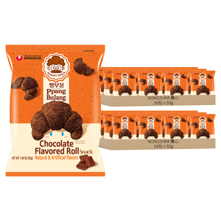 NONGSHIM 農心 麵包部長 可頌造型餅乾巧克力口味, 55g, 32包