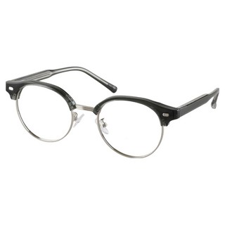 NUELEMEN 多邊形圓形唇色獨特情侶時尚半框眼鏡框 無鏡片