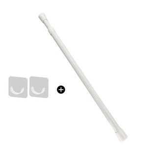 셀버던트 욕실 옷장 주방 다용도 틈새 압축봉 + 홀더 2p 세트, 화이트