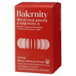Balernity 脂質體穀胱甘肽C錠 25.5g, 30錠, 1個