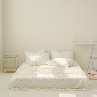 노컨셉 홀리데이 프린트 시어서커 여름 홑이불 침구세트