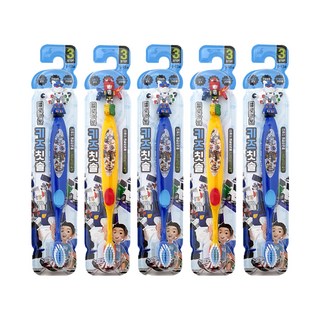ATEX Hello Carbot衝鋒戰士公仔造型兒童牙刷 第3階段, 隨機顏色, 5個, 1件