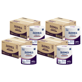 크리넥스 2겹 점보롤 화장지 프리미엄, 200m, 4개, 3개입