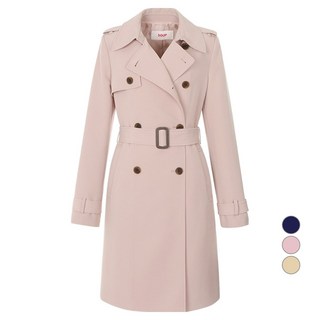 숲 여성용 더블 미디 트렌치 코트 SA3BB90