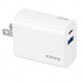 Kinyo 雙孔充電器20W, PDCB-002W, 1個