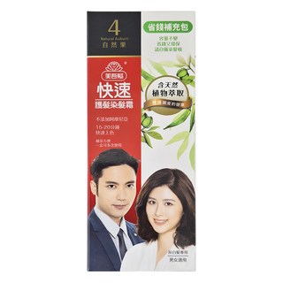 美吾髮 快速護髮染髮霜 補充包, 4自然栗, 1組