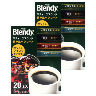AGF Blendy 即溶黑咖啡包 4種綜合, 2g, 20條, 2盒
