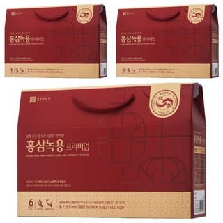 종근당건강 홍삼녹용 프리미엄, 30회분, 1.5L, 3개