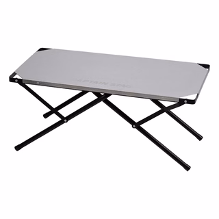 CAPTAIN STAG 鹿牌 兩段不鏽鋼桌, 銀色 + 黑色