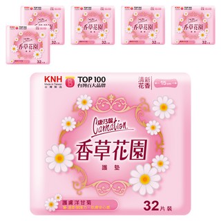 康乃馨 香草花園護墊 洋甘菊, 15cm, 32片, 6包